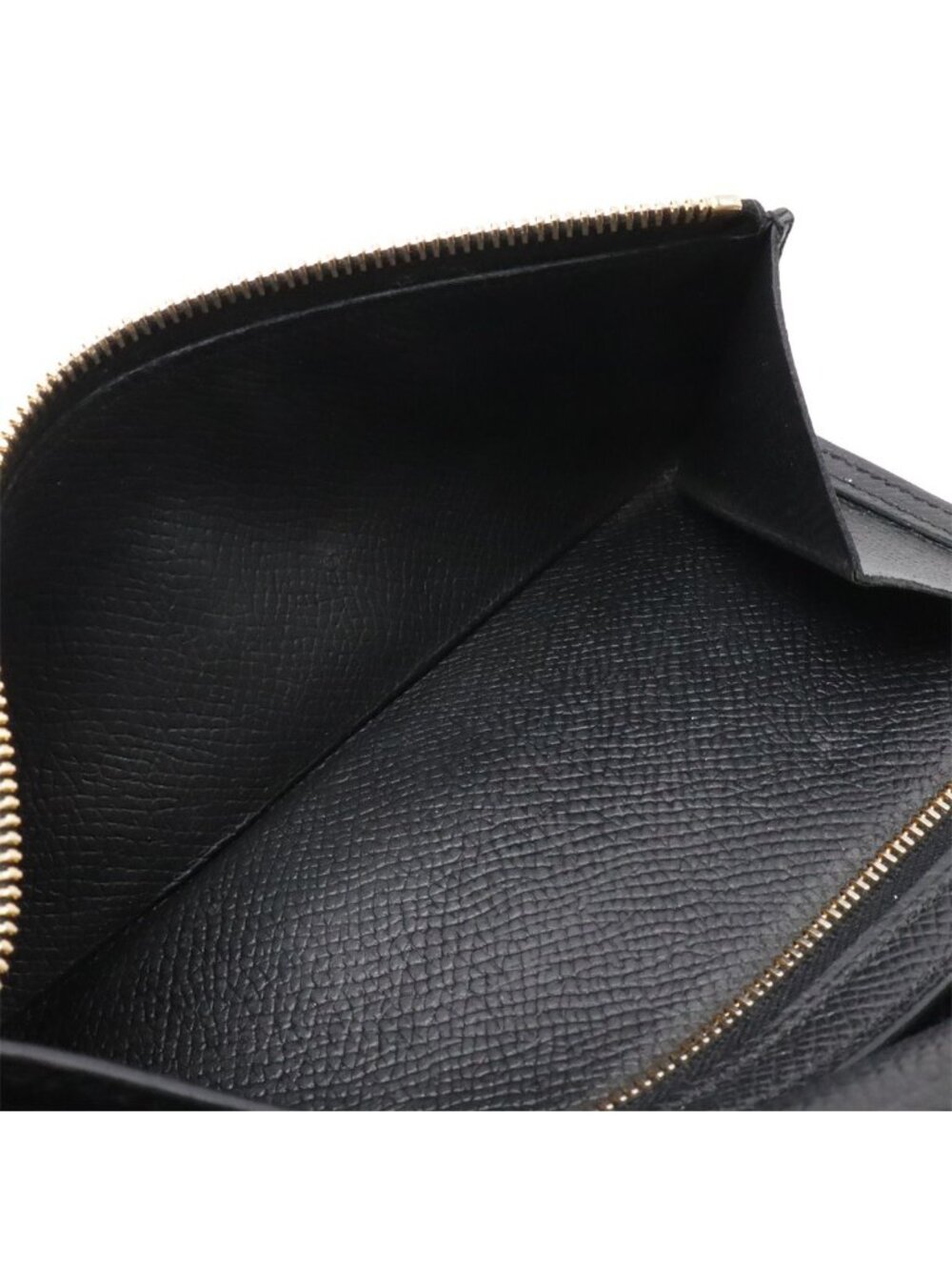 Hermes Bearn Souffle Bifold Wallet Veau Epsom Black Gold - Picture 8 of 9